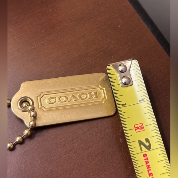 Coach Gold Metal Hangtag rare Y2K era Medium size - Picture 7 of 12